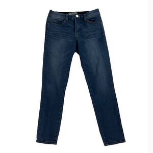 VGUC- Wit & Wisdom Dark Wash Straight Leg Jeans w/Hidden Elastic Waist